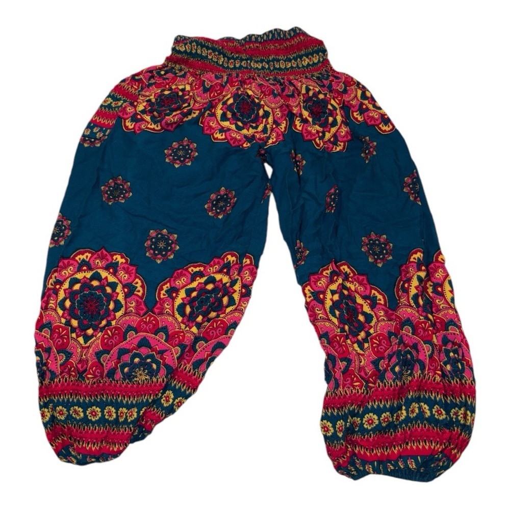 Thai Harem Pants The Worlds Most Comfortable Ethically Made pants blue/pink X3